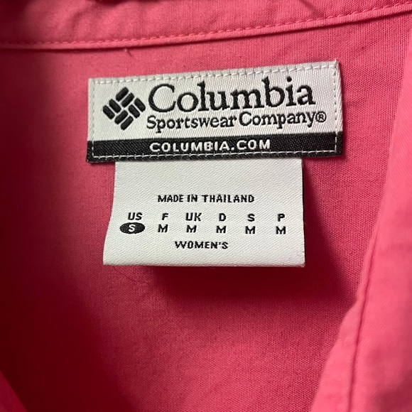Columbia Women’s Pink Collared Sleeveless Cotton Button Down Shirt Size Small - Picture 6 of 7